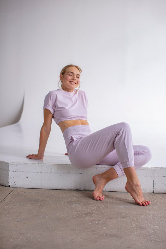 Bolsa de yoga algodón lila
