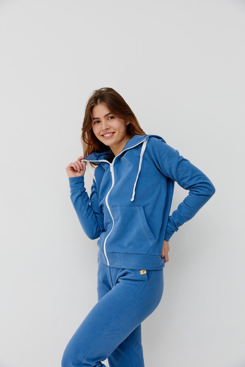 Cotton tracksuit/ Cotton sport wear/ Cotton tracksuit for sport/ Cozy tracksuit for home/ Cotton sport suit for yoga/ Cotton yoga wear image 10