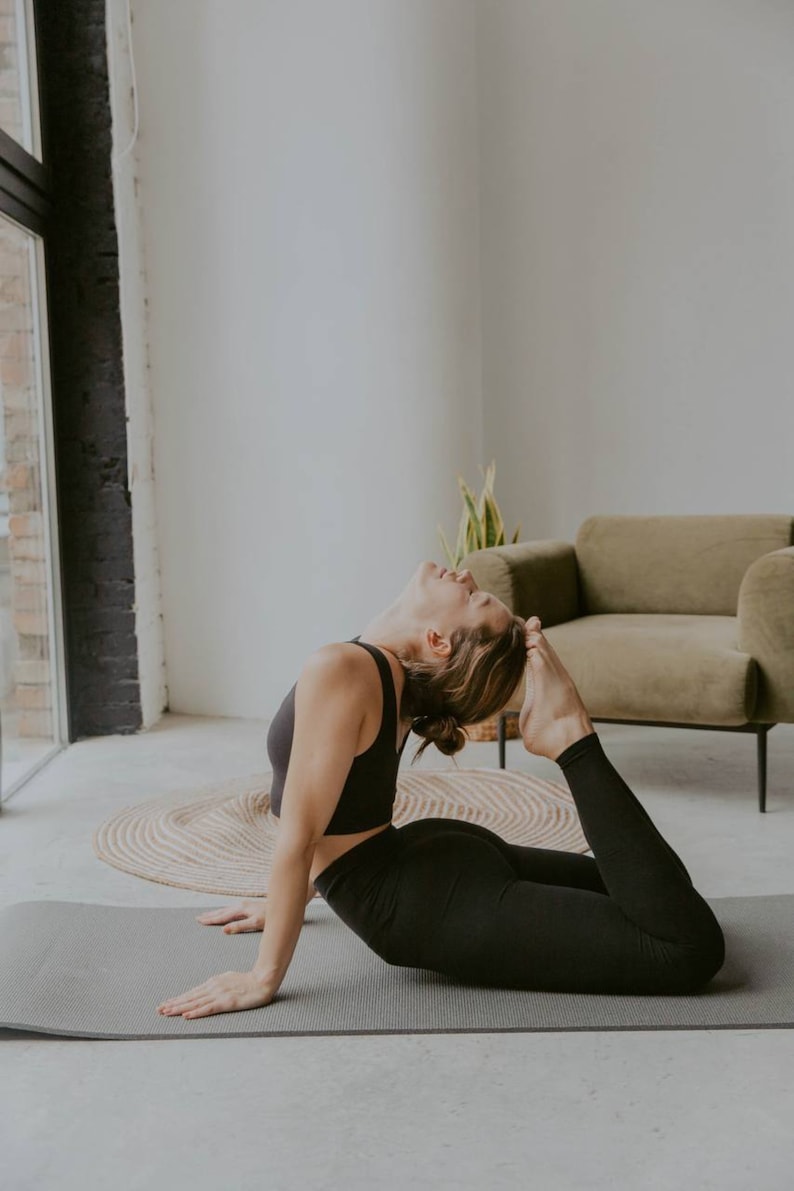 Ensemble de yoga et de fitness en coton, leggings et crop top, vêtements de sport en coton, ensemble de yoga en tissu naturel, vêtements de sport/tissu biologique image 6