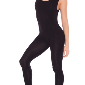 Black yoga catsuit, womens overall, bodysuit women, yoga clothes, dancesuit, dance bodysuit, yoga, black catsuit, Cyber Week, Black Friday image 8