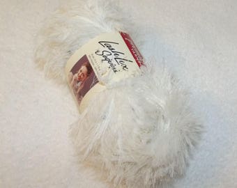 Premier Lash Lux Yarn, Cream Lash Lux Yarn, Off White Eye Lash Yarn, Cream Premier Yarn, Lash Lux Yarn, Ermine Lash Lux Yarn
