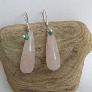 Sensual & exhilarating rose quartz earrings image 3