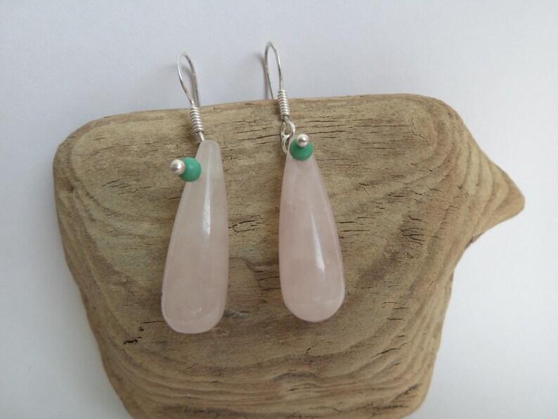 Sensual & exhilarating rose quartz earrings image 3