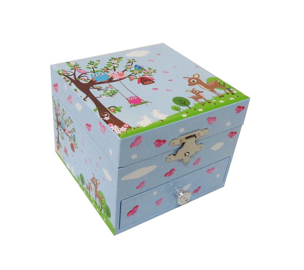Musical Jewellery Box for Little Girl Personalised Forest Etsy UK