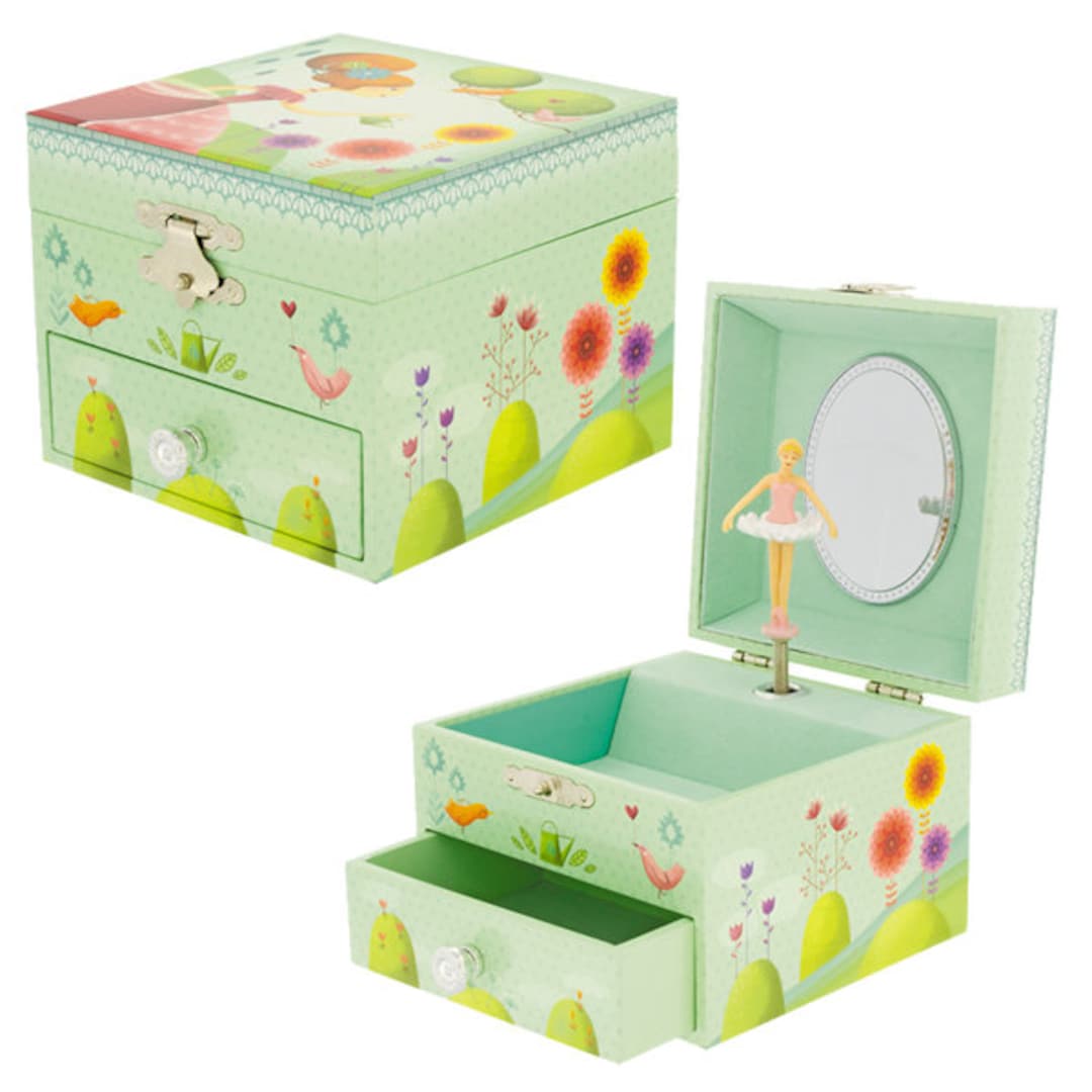 Personalised Kids Jewellery Box in the Garden Musical Etsy UK — free download