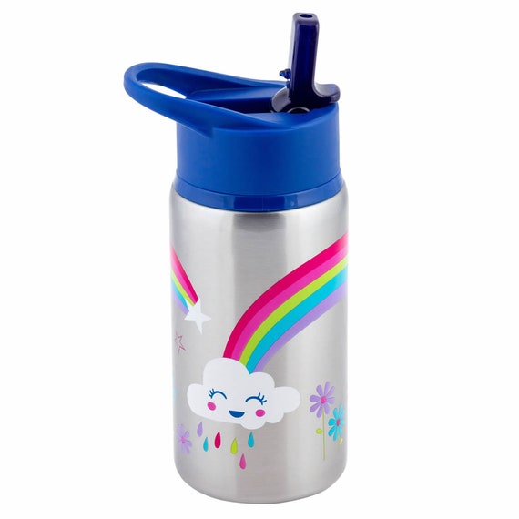 Botella de agua para niños personalizada de acero inoxidable 500 ml Arco  iris / Botella de agua de aluminio de acero inoxidable para niños / Botella  de agua reutilizable para niños -  México