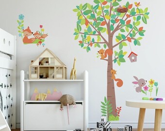 Giant Woodland Tree and Animal Friends Wall Stickers Nursery - Etsy  Österreich