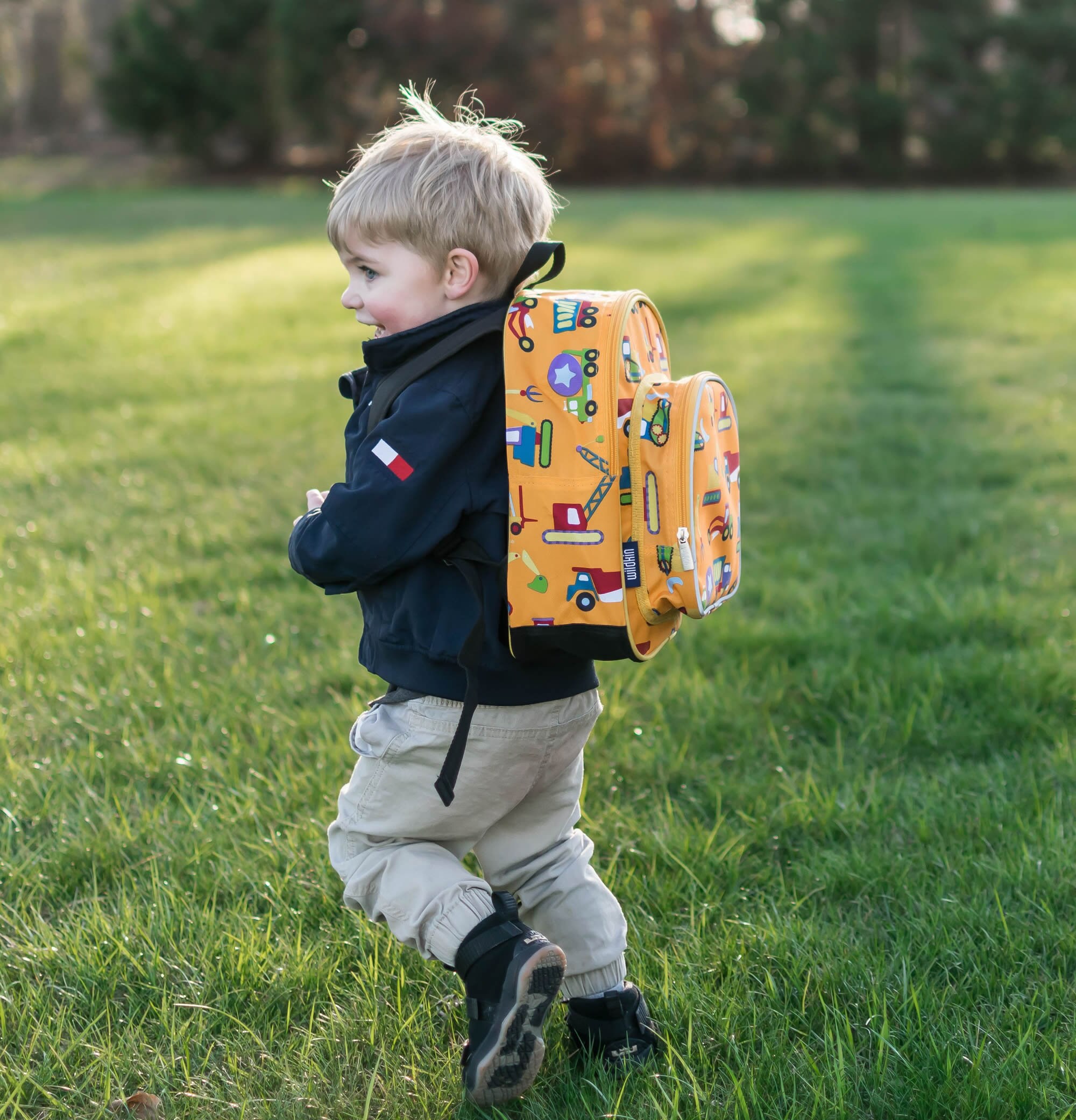 Toddler Boy Backpack Personalised Construction Boys Etsy