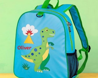 Dinosaur Backpack Personalised  | Kids Large Dinosaur Backpack For Preschool, Nursery, Day Trips | Quality Dinosaur Rucksack for school