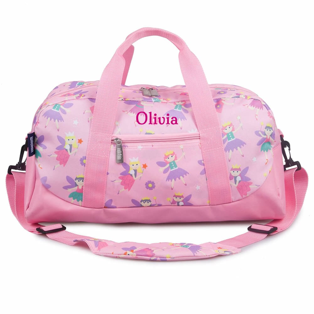 Personalised Girl Duffle Bag With Fairy Princess Design for School
