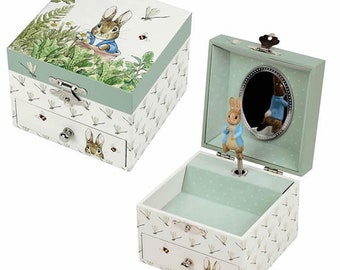 Personalised Peter Rabbit Musical Jewellery Box  | Personalised Peter Rabbit Musical Box | Peter Rabbit Baby Gift