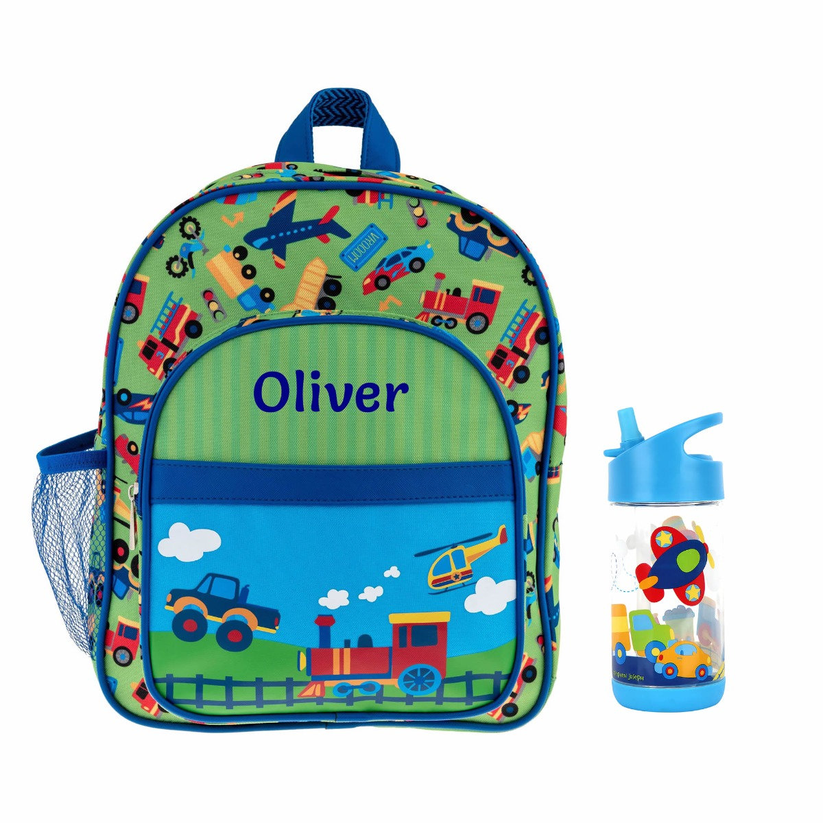Kids Backpack Personalised With Water Bottle Cars Toddler Etsy UK