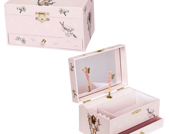 Personalised Musical Jewellery Box - Fairy On Cherry Tree | Ideal Children's Gift For Birthdays, Christenings | Personalised Jewellery Box