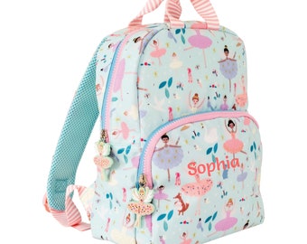 Personalised Girl's Backpack With Ballerina Design | Personalised Ballerina Girl Backpack | Ballet School Backpack | Enchanted Ballerina Bag