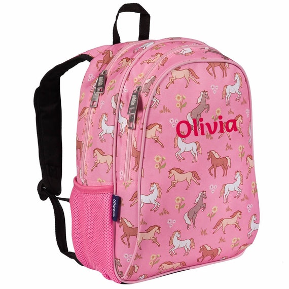 Personalised Horse Backpack Pink Horses Backpack Etsy UK