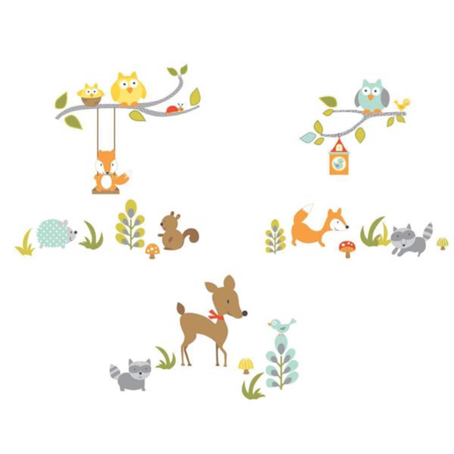 Woodland Kids's Wall Stickers / Nursery Wall Stickers Etsy