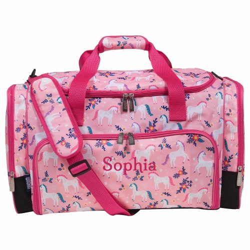Personalised Kids Duffle Bag With Magical Unicorn Design Etsy UK