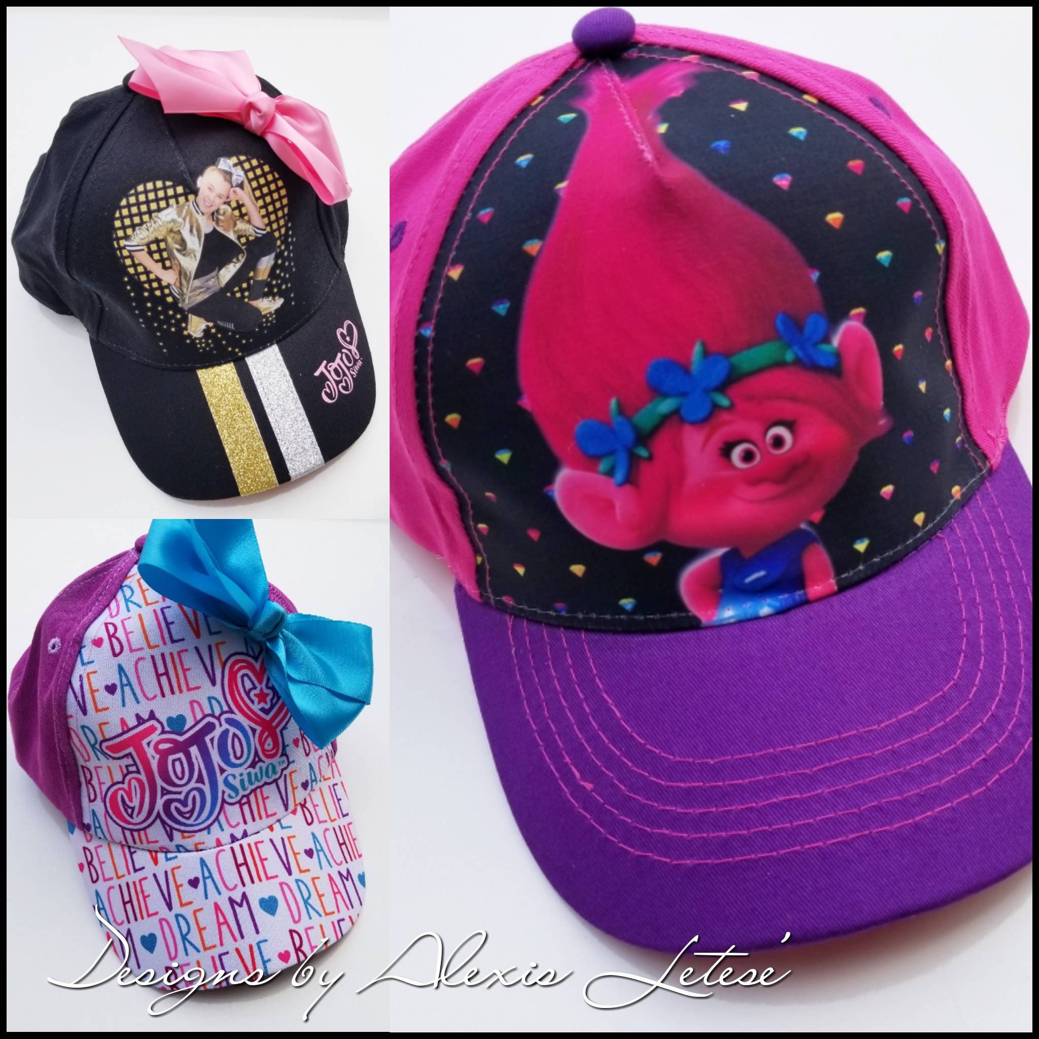 Jojo Siwa hat; Trolls hat; Poppy hat 