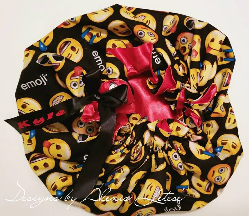 Emoji Satin hair Hair Satin Emoji Etsy