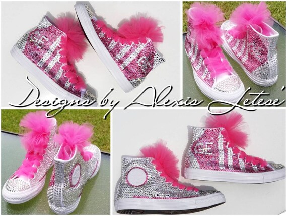 rhinestone high top converse