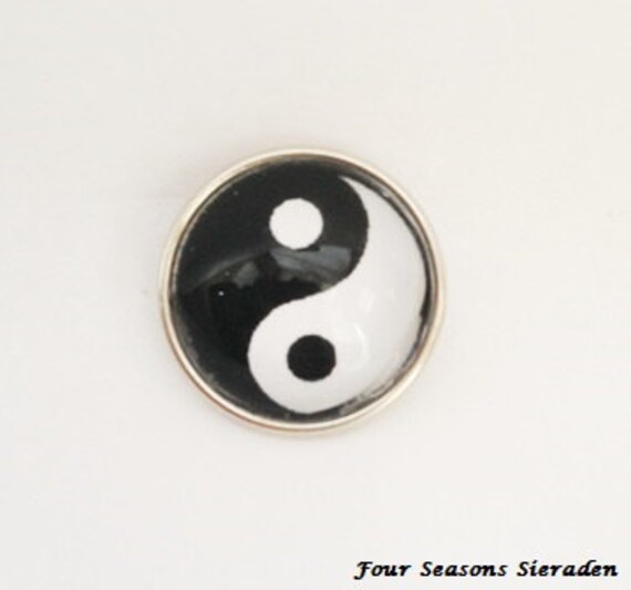 Items similar to Snap Charm Yin Yang fits Noosa, Ginger snaps jewelry