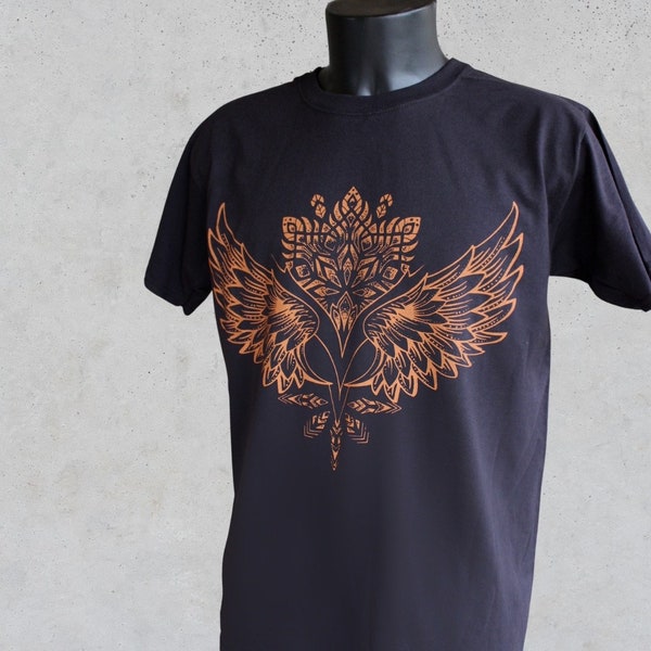 T-Shirt Homme noir, Sérigraphie Eagle