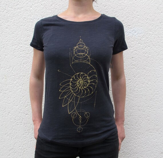 Organic Women S Cotton T Shirt Serigraphie Hydroelectrika Etsy