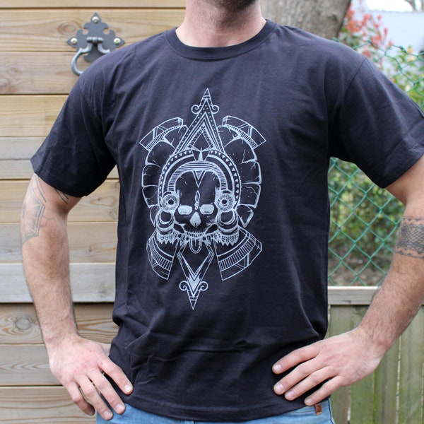 T-shirt Mayan Skull homme Black