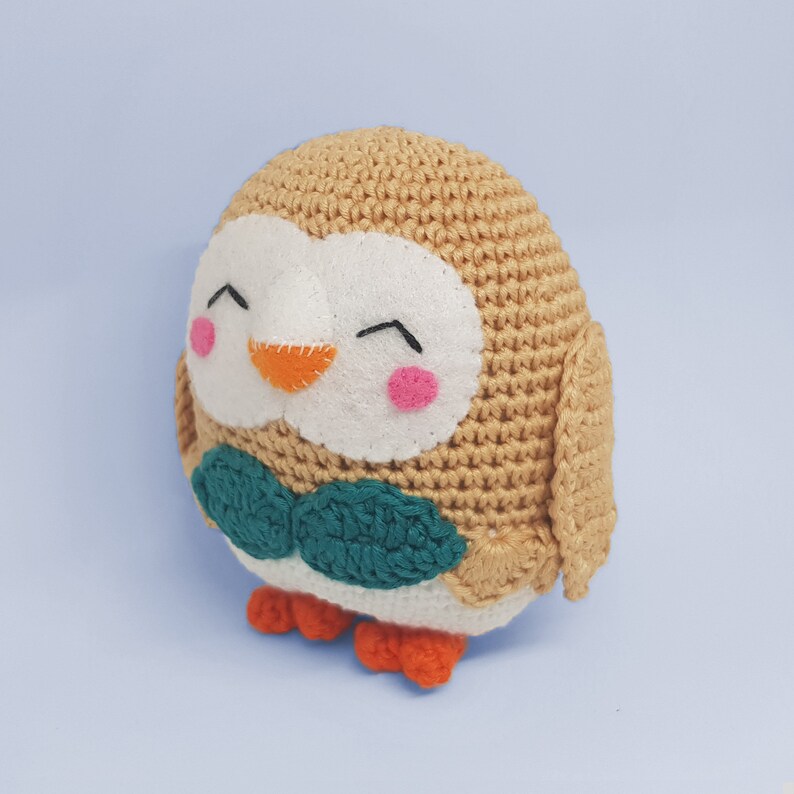 Download Pattern: Amigurumi Rowlet Crochet Owl Plush PDF image 2