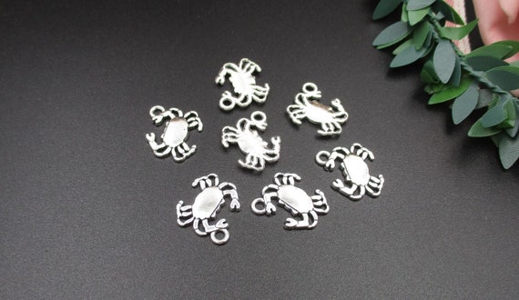 10Pcs 15x18mm Silver Anchor Charms-p1727