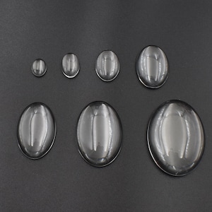 10pcs Oval glass cabochon,domed glass,Clear Photo Glass-7 dimensions-b102