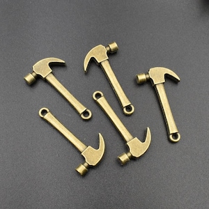 10Pcs 28x16mm Hammer Charms Antique Bronze Tone-p2553