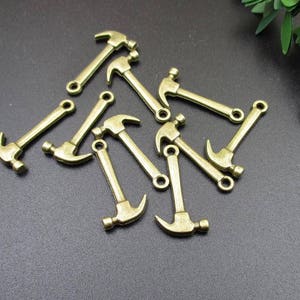 20Pcs 25x13mm Hammer Charms Antique Bronze Tone-p1653-A