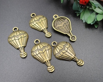10 dijes de globo aerostático de bronce de 30 x 16 mm - p2050-A