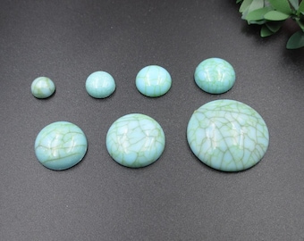 20pcs Acrylic drilling,Imitation turquoise Cabochon,Round gem cabochon-8 dimensions to choose From 8mm-25mm-b211