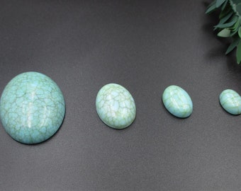 10pcs Oval cabochon, Acrylic drilling,Imitation turquoise Cabochon,Round gem cabochon-4 dimensions to choose-b212