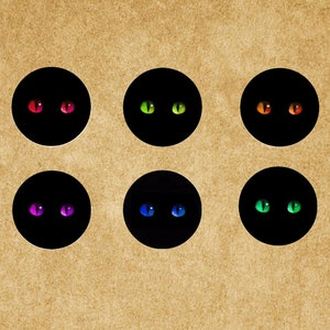 Cat&#39;s Eyes 6pcs Round Glass Cabochons, High-quality glass photo cabochon,Clear Photo Glass,12mm,14mm,16mm,18mm,20mm,25mm,30mm-br036