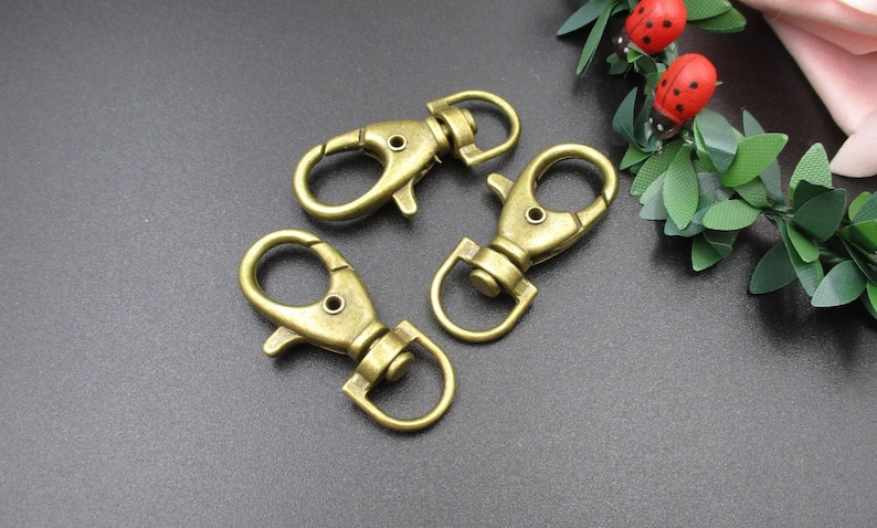 5pcs 38\u00d717mm Big Bronze Lobster Swivel Clasps-s1057-A