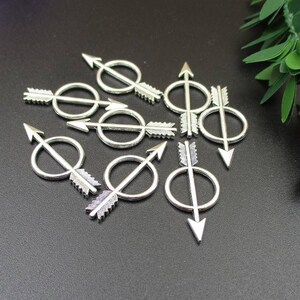 20 Stück 28 x 14 mm Silber Pfeil Charms-p1774-B