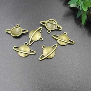 20Pcs 13×20mm Bronze Saturn Charms-p1469-A