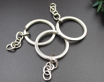 Flat Key Ring Silver O Ring Large Key Fob Ring 20pcs 30mm - Foto 2