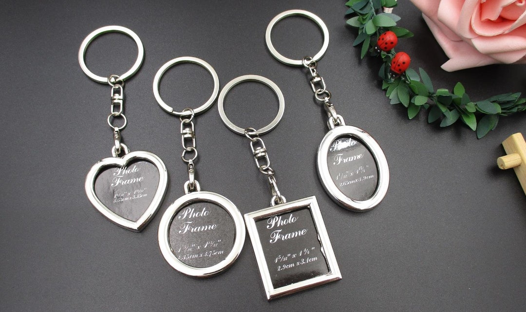 Frame For Key Rings 1pcs DIY Silver Photo Frame Key Rings(customize Photos) 4 Styles ...