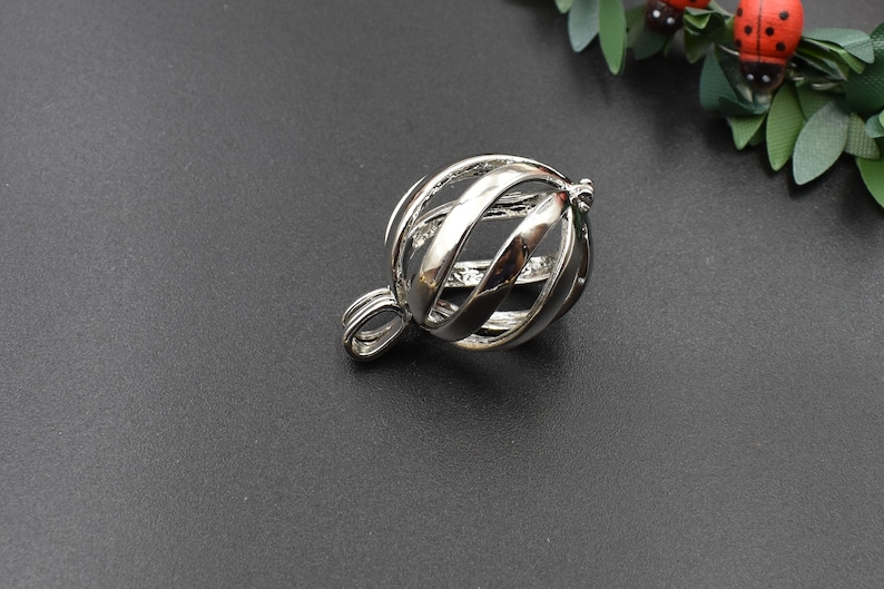 1Pcs 212129mm Big Gem Cage Pendant,Cage Charm Max for 18mm Pearls or Gemstones 3 Colors Available-p1548 image 2