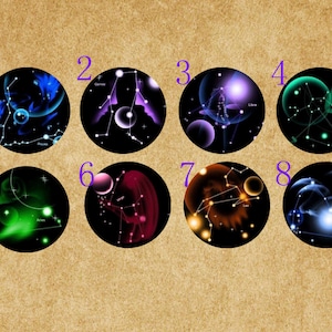 Night Stars Sky,Colorful Galaxy,Glass Photo Cabochon,Clear Photo Glass,8 Styles-br016