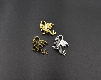 10 STÜCKE 15 × 20 mm Drachenanhänger, 3D-Drachen, 3 Farben erhältlich-p1594