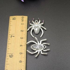 10Pcs 30x26mm Silver Spider Charms-p1428 image 4