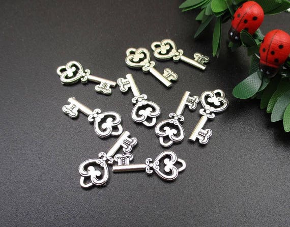 10Pcs 15x18mm Silver Anchor Charms-p1727