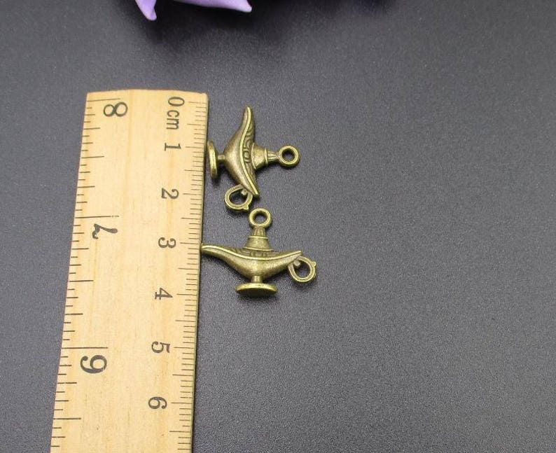 10PCS 22x17mm Genie Lamp Charms,Antique Bronze Tone 2 Sided-p1531-A