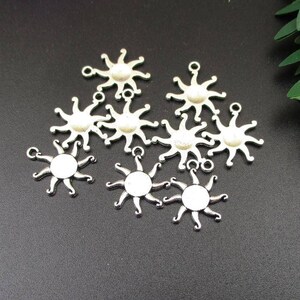 20PCS,16x19mm Silver Sun Charms-p2169-B