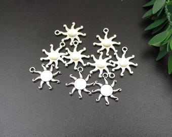 20PCS,16x19mm Silver Sun Charms-p2169-B